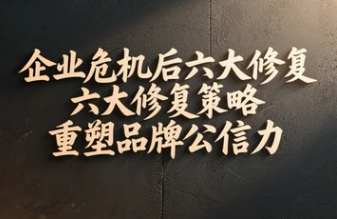 企業(yè)危機(jī)后六大修復(fù)策略重塑品牌公信力