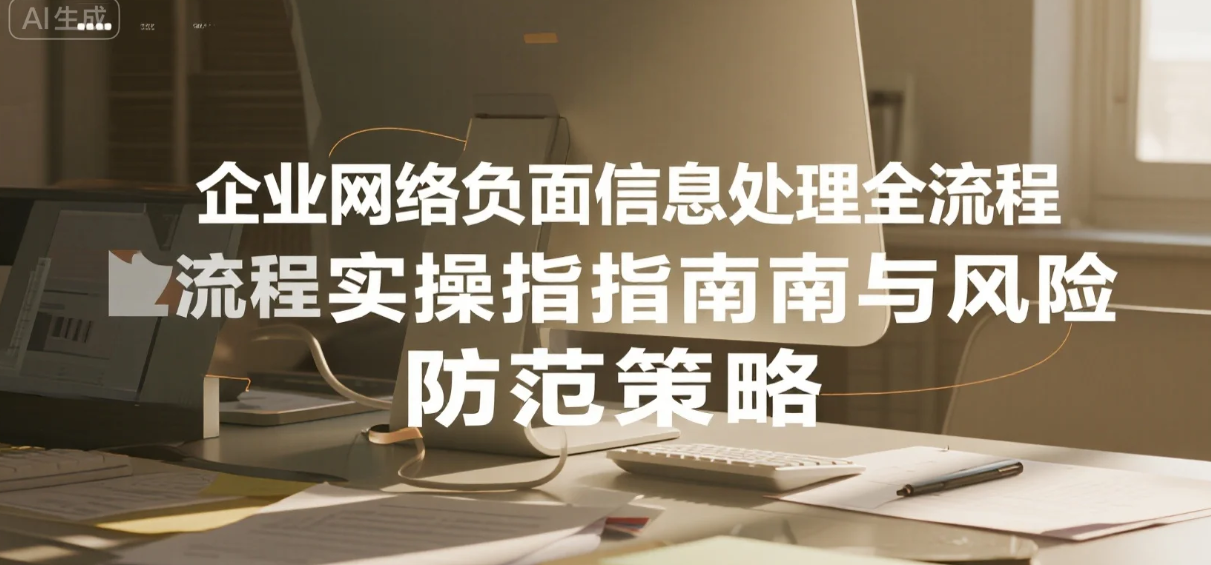 企業(yè)網(wǎng)絡(luò)負(fù)面信息處理全流程實(shí)操指南與風(fēng)險(xiǎn)防范策略