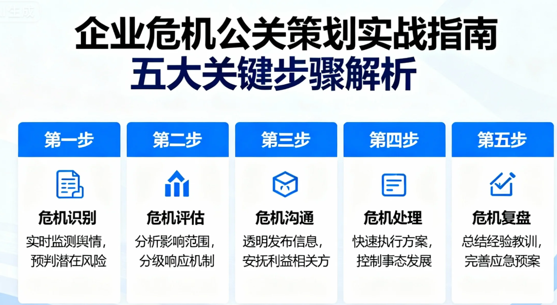 企業(yè)危機(jī)公關(guān)策劃實(shí)戰(zhàn)指南五大關(guān)鍵步驟解析