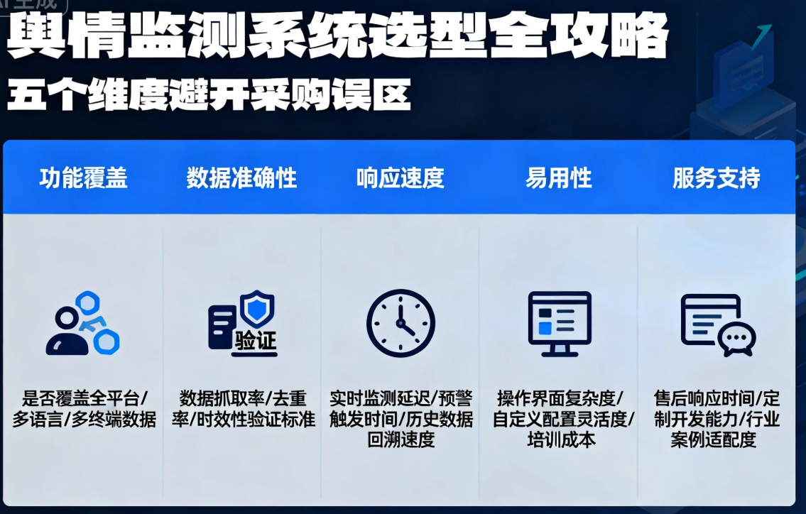 輿情監(jiān)測系統(tǒng)選型全攻略 五個(gè)維度避開采購誤區(qū)