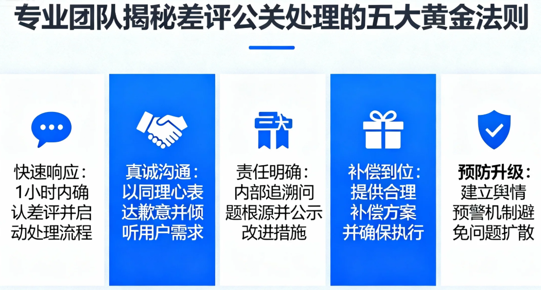 專業(yè)團(tuán)隊揭秘差評公關(guān)處理的五大黃金法則
